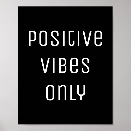 positieve vibes zwarte bemoediging poster (Voorkant)