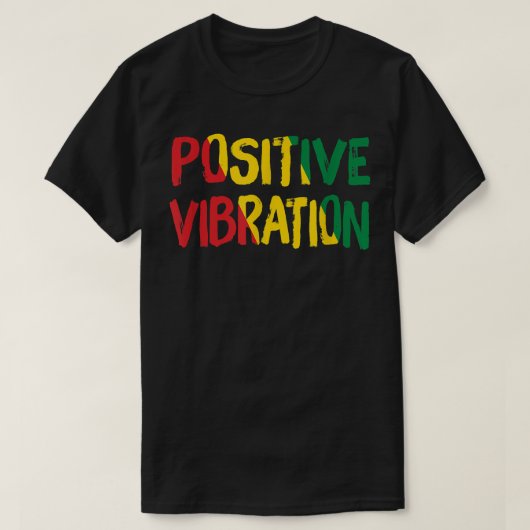 Positieve Vibratie Vibes Rasta Reggae Jamaica T-shirt (Design voorkant)