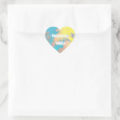 Positieve virussen tropische palmbomen hart sticker (Tas)