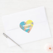 Positieve virussen tropische palmbomen hart sticker (Envelop)