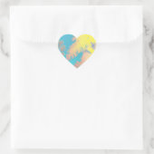 Positieve virussen tropische palmbomen hart sticker (Tas)