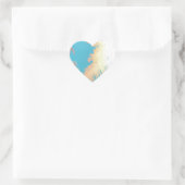 Positieve virussen tropische palmbomen hart sticker (Tas)