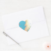 Positieve virussen tropische palmbomen hart sticker (Envelop)