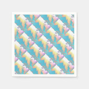 Positieve virussen tropische palmbomen servet