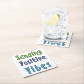 Positieve virussen verzenden kartonnen onderzetters (Insitu)