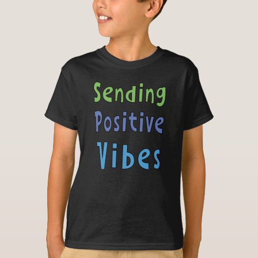 Positieve virussen verzenden t-shirt (Voorkant)