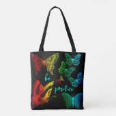Positieve vlinder tote bag (Achterkant)