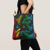 Positieve vlinder tote bag (Dichtbij)