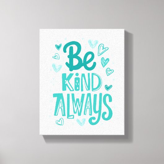 Positieve vriendelijkheid is typografie canvas afdruk (Voorkant)