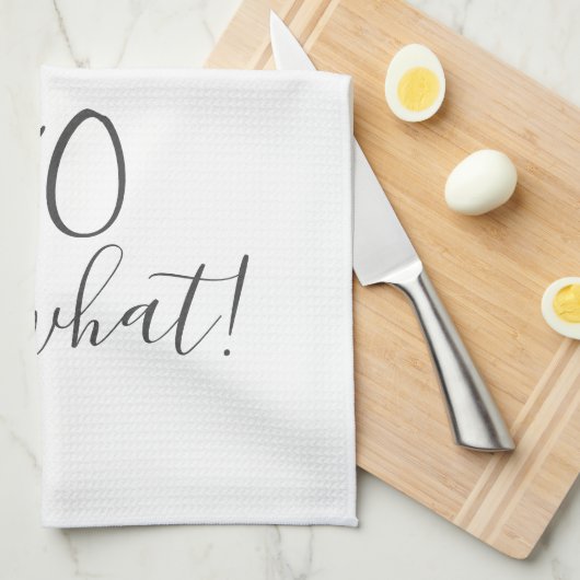 Positieve Waterverf Rozen Floral 80th Birthday Theedoek (Quarter Fold)