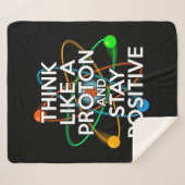 Positieve wetenschap Quote Cool Modern Fun Sherpa Deken (Voorkant (horizontaal))