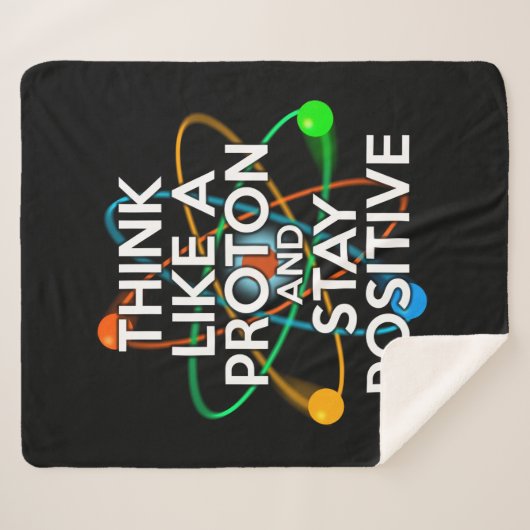 Positieve wetenschap Quote Cool Modern Fun Sherpa Deken (Voorkant (horizontaal))