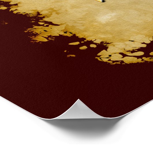 POSITIEVE WOORDEN 3D Golden Tekst op het Poster va (Hoek)