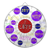 Positieve woorden - Aangepast tekenbord Dartbord (Voorkant)