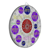 Positieve woorden - Aangepast tekenbord Dartbord (Voorkant Links)