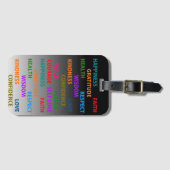 Positieve woorden bagagelabel (Voorkant (horizontaal))