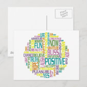 Positieve woorden briefkaart (Voorkant / Achterkant)