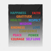 Positieve woorden fleece deken (Voorkant)