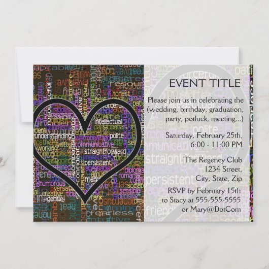 Positieve woorden kaart (Voorkant)