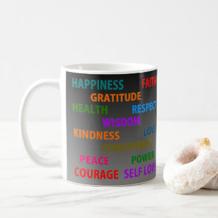 Positieve woorden koffiemok