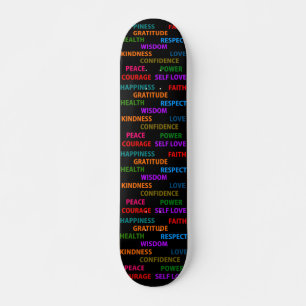 Positieve woorden persoonlijk skateboard