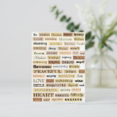 Positieve woorden plakken briefkaart (Staand voorkant)