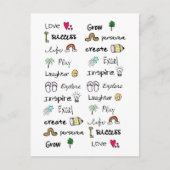 Positieve woorden Post Kaarten (Voorkant)