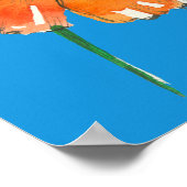 Positieve woorden voor bijenvreugde Oranje Daisy-v Poster (Hoek)