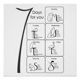 positieve woorden voor je poster van 7 dagen