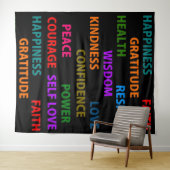 Positieve woorden wandkleed (In Situ (horizontaal))