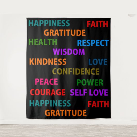 Positieve woorden wandkleed (Voorkant)