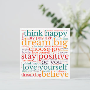 Positieve woordgroep WordArt Pattern Multicolor Wh