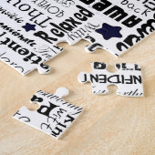 Positieve woordtypografie legpuzzel (Zijkant)