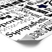 Positieve woordtypografie poster (Hoek)