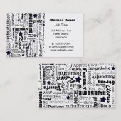 Positieve woordtypografie visitekaartje (Voorkant / Achterkant)