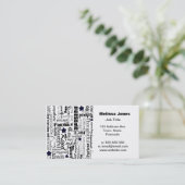 Positieve woordtypografie visitekaartje (Staand voorkant)