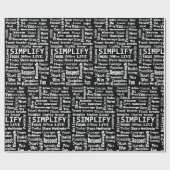 Positieve woordwolk op zwart cadeaupapier (Vlak)