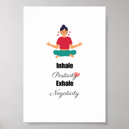 Positieve yogacoteringen Posters wanddecor (Voorkant)