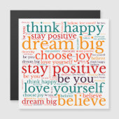 Positieve zinnen WordArt Pattern Multicolor White (Voorkant / Achterkant)