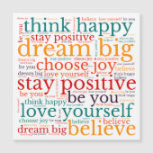 Positieve zinnen WordArt Pattern Multicolor White (Voorkant)