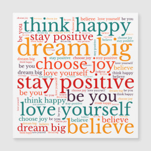 Positieve zinnen WordArt Pattern Multicolor White