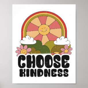 Positieve Zon Vrede Hippie Kies Vriendelijkheid Aa Poster