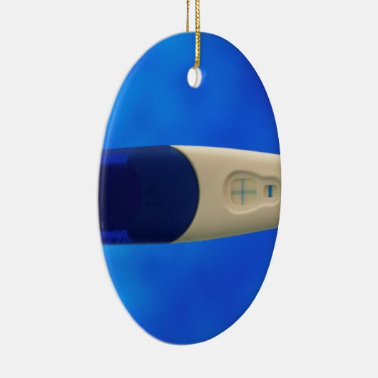 Positieve zwangerschapstest keramisch ornament (Rechts)