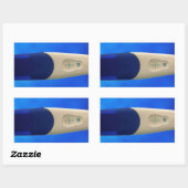 Positieve zwangerschapstest rechthoekige sticker (Vel)