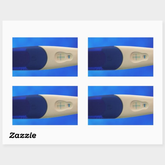 Positieve zwangerschapstest rechthoekige sticker (Vel)