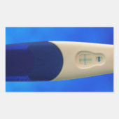 Positieve zwangerschapstest rechthoekige sticker (Voorkant)