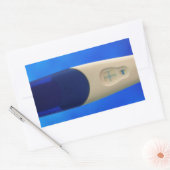 Positieve zwangerschapstest rechthoekige sticker (Envelop)