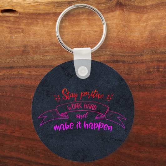 Positieve zwarte Sleutelhanger (Achterkant)