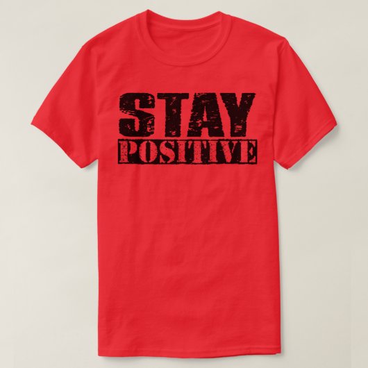 Positieve  zwarte tekst t-shirt (Design voorkant)
