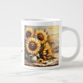 Positive affirmation Sunflowers Watercolor Art Grote Koffiekop (Rechts)
